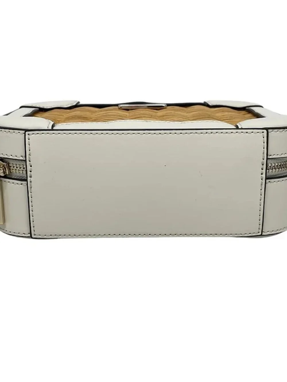 Kate spade K7348 Light Brown White Rattan Leather Handbag